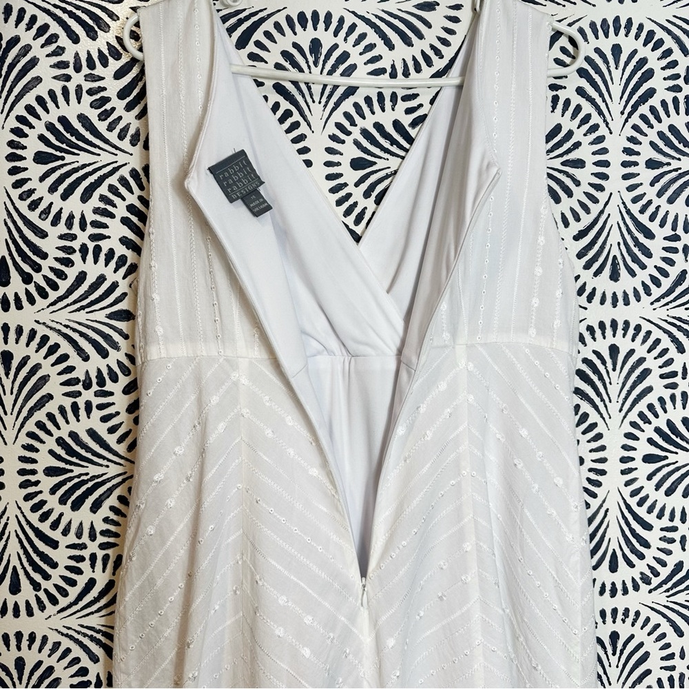 Rabbit Rabbit Rabbit Ivory White Beachy Boho Cotton Dress - Picture 5 of 14